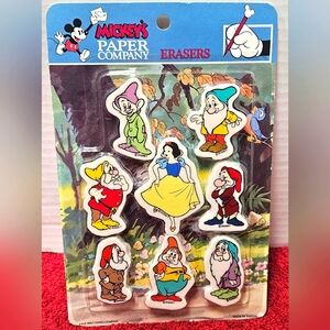 VINTAGE Mickey's Paper Company - Snow White Erasers